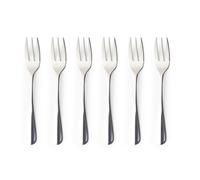Salter Newbury Dessert Fork Set, 6 Pack 18/0 Stainless Steel | Mirror Polish Finish, Dishwasher Safe, Slim Balanced Handles, For Cakes Pastries Fruit, For Home Restaurants Cafes