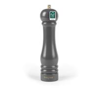 Salter Olea 23cm Charcoal Mill - Single Refillable Salt or Pepper Grinder, 100% FSC® Rubberwood Design with Twist to Grind, Adjustable Ceramic Mechanism, Fine to Coarse Grind, Extra Cap Included