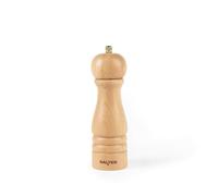 Salter Olea Salt & Pepper Grinder - Single FSC®-Certified Wooden Seasoning Mill, Adjustable Grind Coarse to Fine, Ceramic Mechanism, Manual Grinding for Salt Crystals or Peppercorns, Beige