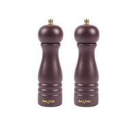 Salter Olea Salt & Pepper Grinder 2-Pack - FSC®-Certified Wooden Seasoning Mill, Adjustable Grind Coarse to Fine, Ceramic Mechanism, Manual Grinding for Salt Crystals or Whole Peppercorns, Mulberry