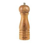 Salter Olea Salt & Pepper Grinder - Single FSC®-Certified Wooden Seasoning Mill, Adjustable Grind Coarse to Fine, Ceramic Mechanism, Manual Grinding, Salt Crystals or Peppercorns, Brown