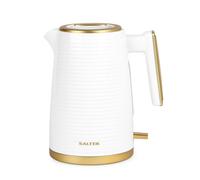 Salter Palermo 1.7L Electric Kettle 3000W Rapid Boil White Gold Anti Scale