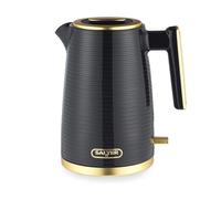 Salter Palermo Electric 1.7L Kettle - 3000W Rapid Boil, 360° Swivel Base, Auto Shut-Off, Boil-Dry Sensor, Anti-Limescale Filter, Easy View Water Window, Strix Controller, Black & Gold