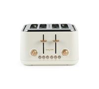 Salter Pebble 4-Slice Toaster, Wide Slot, Stone | 6 Browning Levels, Defrost/Reheat/Cancel Functions, High Lift Eject, Self-Centring Slots, Removable Crumb Tray