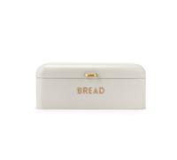 Salter Pebble Bread Bin - Large Bread Storage Container, Store Up To 2 Loaves Of Bread, Pastries & Bagels, Durable Powder Coated Steel, Easy to Clean, Brass Embossed Lettering, Easy Clean, Stone