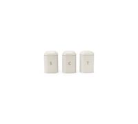 Salter Pebble Tea Coffee Sugar Canister Set Carbon Steel Labelled Canister Stone
