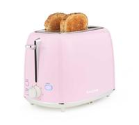 Salter Pink Retro Toaster, 2 Slice, 930 W, 7 Browning Levels | Defrost, reheat, cancel functions, Lift And Look check, self-centring guides, high lift eject, removable crumb tray
