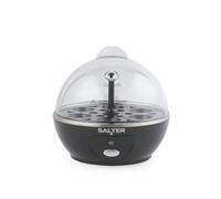 Salter Poach Boil & Pop Egg Cooker - 3 in 1 Omelette Maker, Boiled or Poached Eggs, 6-Egg Capacity, Includes Measuring Cup, Silicone Moulds & Poaching Cups, Protein, Gym, 430W, Black