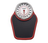 Salter Pro-Helix Professional Oversized Bathroom Scale with Black/Red powder-coated steel coated base Anti-Slip Bath Mat 400 LB Capacity Analog Sc