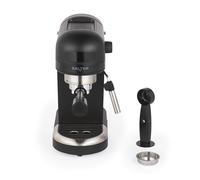 Salter Professional Espirista Coffee Machine - 1.4 L, BPA-Free, Milk Frothing Wand, For Ground Coffee, Single/Double Function, Touch Panel, 15-Bar Italian Pressure, Latte, Cappuccino, Black