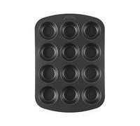 Salter Recycled 12-Cup Muffin Tray - 100% Recycled Carbon Steel Bakeware, Non-Stick Easy-Clean Surface, L38.8 x W27.6 x H3.4 cm, Oven-Safe to 220°C, Ideal for Cupcakes and Muffins