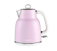 Salter Retro Pink 1.7 L Kettle - 3KW Rapid Boil, 360° Base, Removable Limescale Filter, Cordless, Water Level Window, Blue Indicator Light, Boil Dry Sensor & Auto Shut-Off, Vintage Design