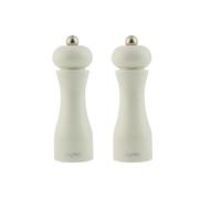 Salter Retro 18.5 cm Seasoning Mill Set of 2 - Manual Salt & Pepper Grinders, Ceramic Grind Mechanism, Adjustable Coarseness, Vintage Kitchen Design, Cream