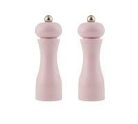Salter Retro 18.5 cm Seasoning Mill Set of 2 - Salt & Pepper Grinders, Ceramic Grind Mechanism, Adjustable Coarseness, Acrylic Body, Vintage Design, Pink