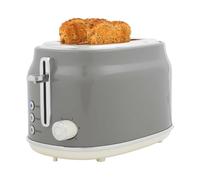Salter Retro 2-Slice Toaster, Wide Slot, 6 Browning Levels, 815 W | Defrost, Reheat, Cancel Functions, High Lift Eject, Self Centering, Removable Crumb Tray, For Bread Bagels Crumpets