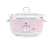 Salter Retro 3.5L Slow Cooker 3 Heat Settings/Keep Warm for Family Cooking Pink