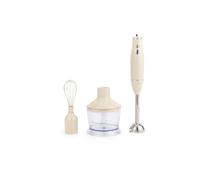Salter Retro 3-in-1 Blender Set - 600W Powerful Motor, 2 Speed Settings, Stainless Steel Whisk & Blades, 500ml Food Chopper Bowl, Multifunctional Hand Blender for Whisking, Blending & Chopping, Cream