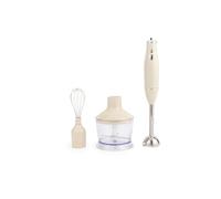 Salter Retro 3-in-1 Blender Set - 600W Powerful Motor, 2 Speed Settings, Stainless Steel Whisk & Blades, 500ml Food Chopper Bowl, Multifunctional Hand Blender for Whisking, Blending & Chopping, Cream