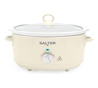 Salter Retro 6.5L Slow Cooker 3 Heat Settings & Keep Warm, Dishwasher Safe Ceramic Pot