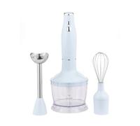 Salter Retro Blue 3-in-1 Blender Set - 600W Powerful Motor, 2 Speed Settings, Stainless Steel Whisk & Blades, 500ml Food Chopper Bowl, Multifunctional Hand Blender for Whisking, Blending & Chopping