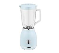 Salter Retro Blue Jug Blender - BPA-Free Detachable 1.5 Litre Glass Jug, 2 Speeds & Pulse Function, Stainless Steel Cross Blades, Smoothies & Protein Shakes, Non-Slip Base, 1000 W