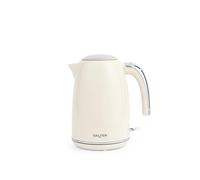 Salter Retro Cream 1.7L Kettle - 3Kw Jug Kettle, 360° Base, Removable Limescale Filter, Cordless, Water Level Window, Blue Indicator Light, Boil Dry Sensor & Auto Shut-Off, Pop-Up Lid