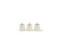 Salter Retro Cream 3Pc Countertop Set - T, C & S, Embossed Lettering