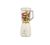 Salter Retro Cream Jug Blender - BPA-Free Detachable 1.5 Litre Glass Jug, 2 Speeds & Pulse Function, Stainless Steel Cross Blades, Smoothies & Protein Shakes, Non-Slip Base, 1000 W