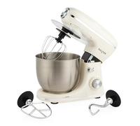 Salter Retro Cream Stand Mixer - 5L Electric Food Kitchen Mixer, Stainless Steel Removable Mixing Bowl, Accessories Included, Dough Hook, Wire Whisk, Beater, 8 Speed Settings & Pulse Function, 1300W