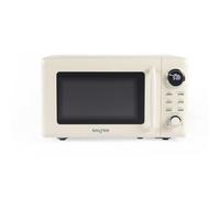 Salter Retro Digital Microwave, 20L, 800W, Cream | 8 Auto Presets, 5 Power Levels, Defrost By Time Or Weight, 60-Min Timer, 27 Cm Glass Turntable, Button And Dial Controls