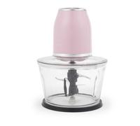 Salter Retro Pink Food Chopper - Electric 1.2 Litre, 2 Speed Settings, Dual Stainless Steel Blades, Anti-Slip Base, Make Dips, Salsa, Dressings, Fruit, Hummus & More, Baby Food Blender, 500 W