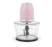 Salter Retro Pink Food Chopper - Electric 1.2 Litre, 2 Speed Settings, Dual Stainless Steel Blades, Anti-Slip Base, Make Dips, Salsa, Dressings, Fruit, Hummus & More, Baby Food Blender, 500 W