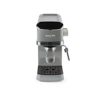 Salter Retro Espresso Machine - Coffee Machine with Milk Frothing Wand, Cappuccino/Latte, 20-Bar Pressure Pump, 1.35L Water Tank, Ground Coffee, Single/Double, Digital LED Display, 1350W, EK6185GRY