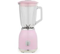 Salter Retro Pink Jug Blender - BPA-Free Detachable 1.5 Litre Glass Jug, 2 Speeds & Pulse Function, Stainless Steel Cross Blades, Smoothies & Protein Shakes, Non-Slip Base, 1000 W