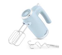 Salter Retro Hand Mixer, 400W 5-Speed Electric Whisk With Turbo | XL Chrome Beaters And Dough Hooks, Easy Eject Button, Blue Retro Finish, For Cake Batter, Meringue, Pizza Dough