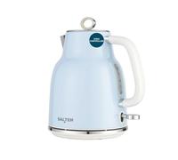 Salter Retro Kettle, 1.7 L, 3 kW Rapid Boil, Blue | 360° Base, Cordless Design, Auto Shut Off, Boil Dry Sensor, Removable Limescale Filter, Water Level Window