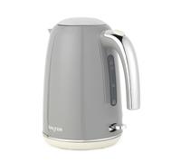 Salter Retro Grey 1.7L Kettle - 3Kw Jug Kettle, 360° Base, Removable Limescale Filter, Cordless, Water Level Window, Blue Indicator Light, Boil Dry Sensor & Auto Shut-Off, Pop-Up Lid