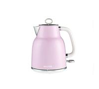 Salter Retro Pink 1.7 L Kettle - 3KW Rapid Boil, 360° Base, Removable Limescale Filter, Cordless, Water Level Window, Blue Indicator Light, Boil Dry Sensor & Auto Shut-Off, Vintage Design