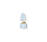 Salter Retro Kettle & 2-Slice Toaster Set - Wide Slots, Limescale Filter, Blue