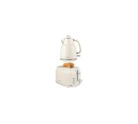 Salter Retro Kettle & Toaster Set 1.7L Rapid Boil 2 Slice Wide Slot 3KW Cream