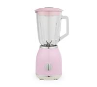 Salter Retro Pink Jug Blender - BPA-Free Detachable 1.5 Litre Glass Jug, 2 Speeds & Pulse Function, Stainless Steel Cross Blades, Smoothies & Protein Shakes, Non-Slip Base, 1000 W