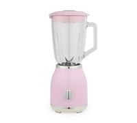 Salter Retro Pink Jug Blender - BPA-Free Detachable 1.5 Litre Glass Jug, 2 Speeds & Pulse Function, Stainless Steel Cross Blades, Smoothies & Protein Shakes, Non-Slip Base, 1000 W