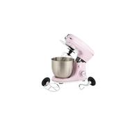 Salter Retro Stand Mixer, 5L Bowl, 1300W, 8 Speeds, Dough Hook, Whisk, Pink