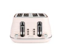 Salter Ripple 4-Slice Toaster - Defrost, Reheat, Cancel, Wide Toasting Slots, Bagels/Crumpets, 6 Browning Levels, Removable Crumb Tray, High-Lift, S
