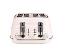 Salter Ripple 4 Slice Toaster With 6 Browning Levels, Pink