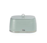 Salter Ripple Bread Bin Sage Green 9 L | Carbon Steel Body, Matte Powder Coated Finish, Galvanised Steel Lid, Ribbed Ripple Texture, Countertop Storage