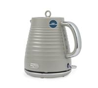Salter Ripple Rapid Boil Kettle - Electric 1.7L Water Boiler, 360º Swivel Base, Removable Limescale Filter for Purer Quality, Auto Shut-Off, 0.75m Cord, Strix Control, 3kW, Taupe Textured Design