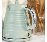 Salter Ripple Sage Toaster & Kettle Set - 4-Slice 1630W Toaster, 6 Browning Leve