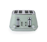 Salter Ripple 4-Slice Toaster - Wide Slots, 6 Levels, 1630W, Sage Ripple Design