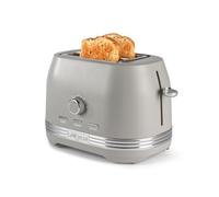 Salter Rise 2-Slice Toaster, 7 Browning Levels, 800 W, Matte Grey | Defrost, reheat, cancel buttons, wide self-centring slots, high-lift eject, removable crumb tray, warming rack